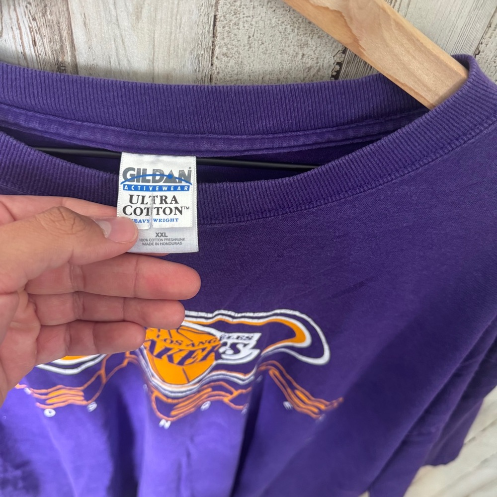 Vintage Y2k Los Angeles Lakers O'Neil #34 Purple T Shirt Mens Size XXL - Picture 2 of 5